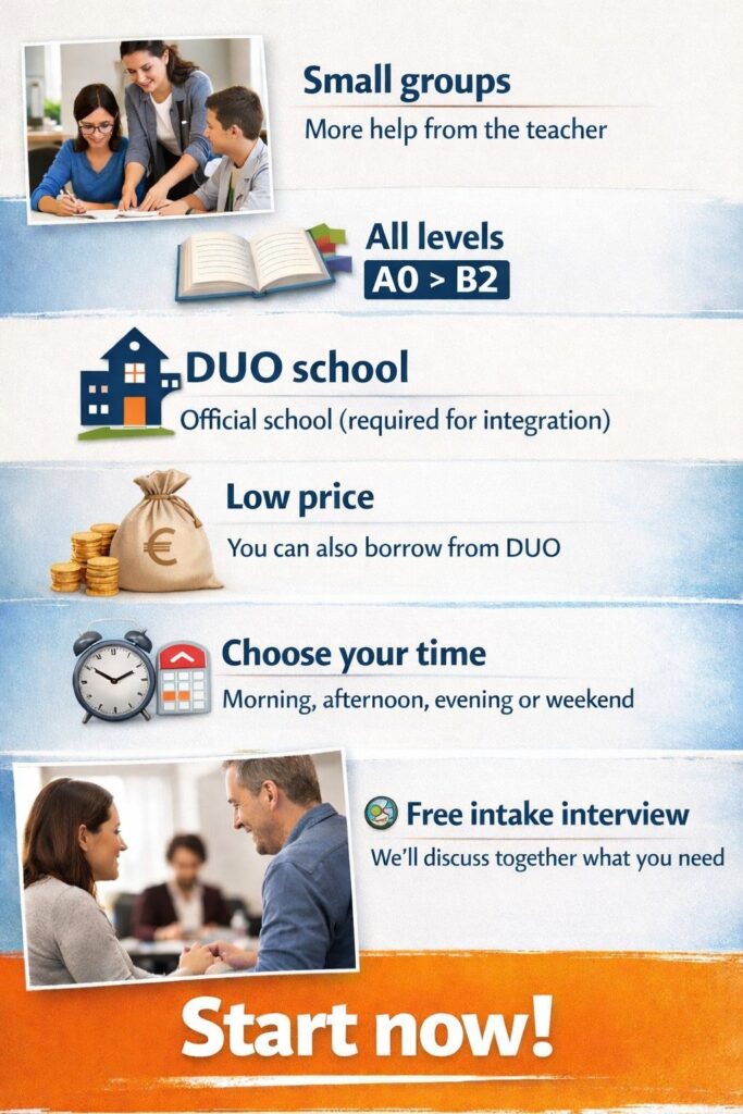 Learn Dutch with a DUO & Municipality Certified School